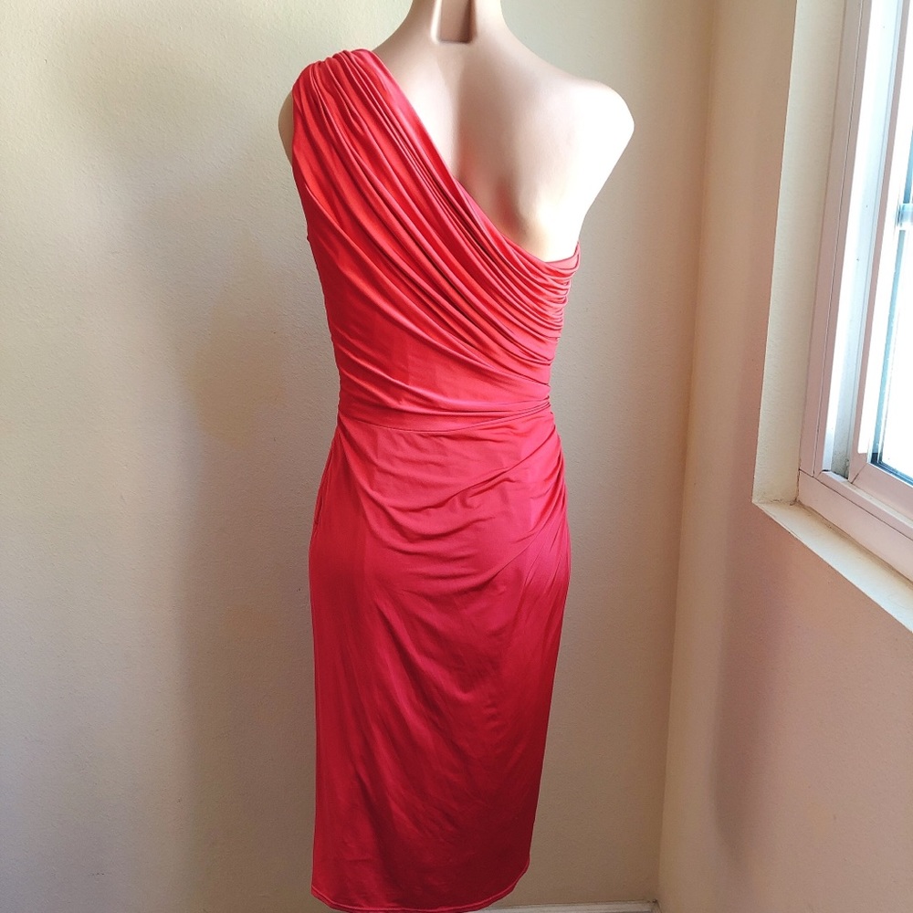 Tadashi Shoji Asymmetrical Draping Dress - Picture 2 of 3